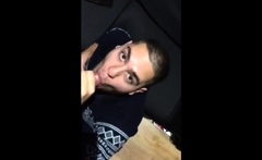 Twink Takes A Big Load On His Face After Sucking A Huge Cock