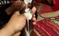 Black Stud Strokes His Massive Cock On Webcam