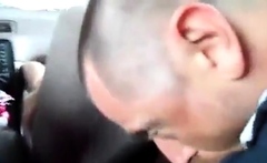 Old-Young Blowjob in a Taxi