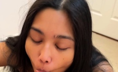 Sexy interracial teen blowjob and fuck