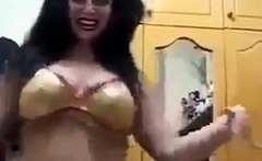 Arab MILF with Big Tits Dances at Home