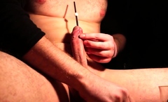 Metal Rod Inserted Into Big Cock With Magnets For Kinky Fun