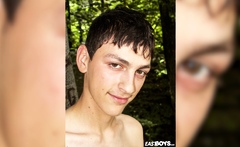 Czech skinny boy shows off his big dick