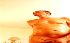 Me Nude Licking My Own Sweat