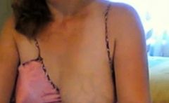 Big-Titted Amateur MILF Plays with Her Nipples on Webcam