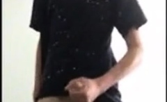 Twink's Glasses Pop Off During Huge Handjob